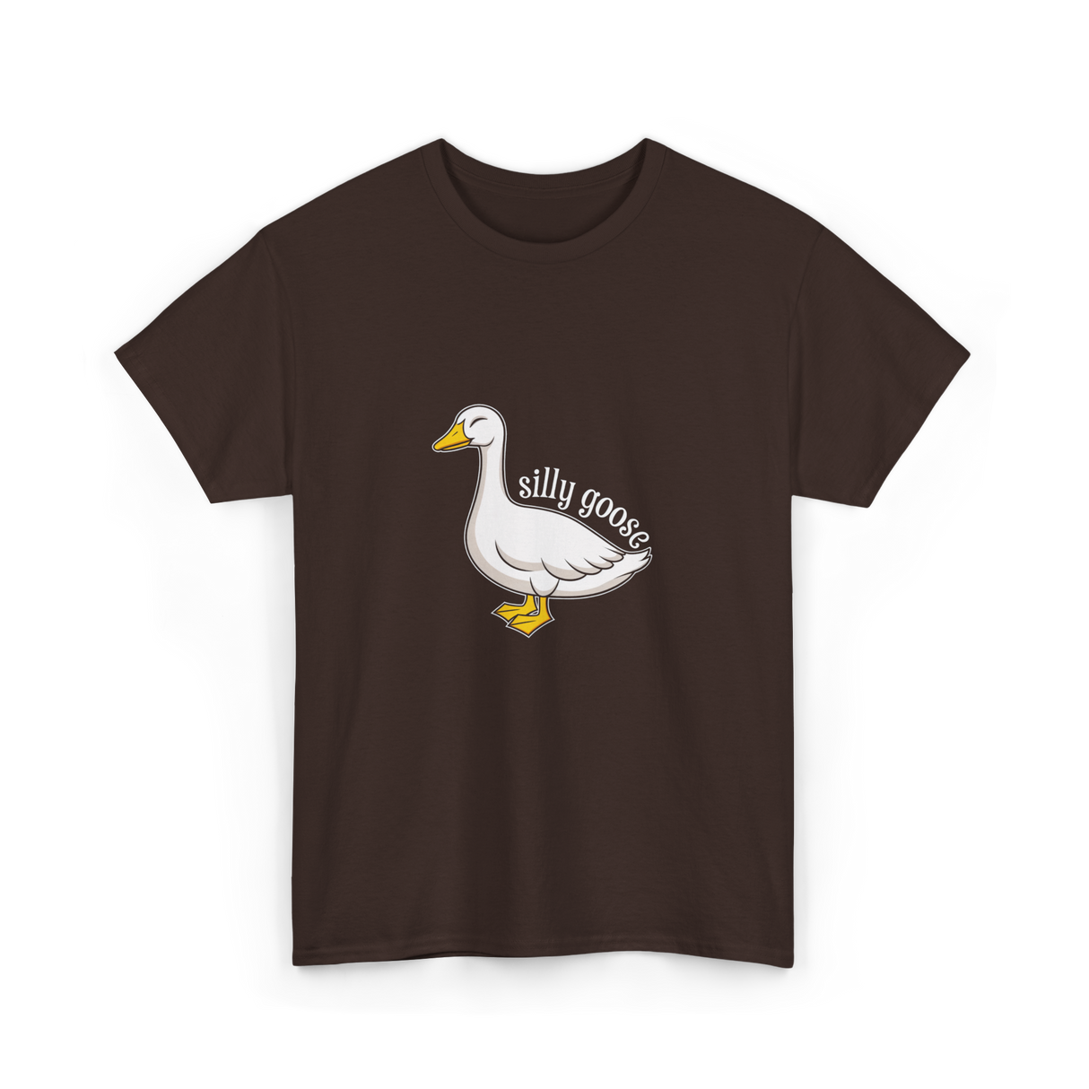 Silly Goose Aesthetic T-Shirt - Dark Chocolate