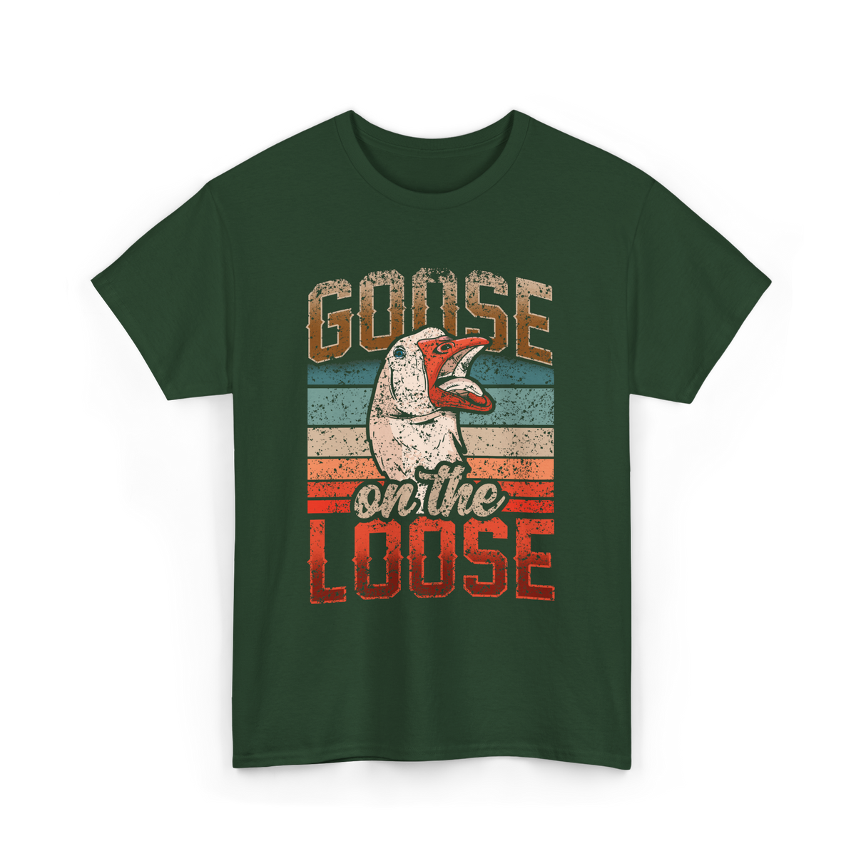 Goose on the Loose Goose Lover T-Shirt - Forest Green