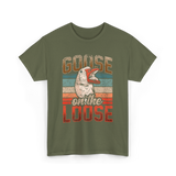 Goose on the Loose Goose Lover T-Shirt - Military Green