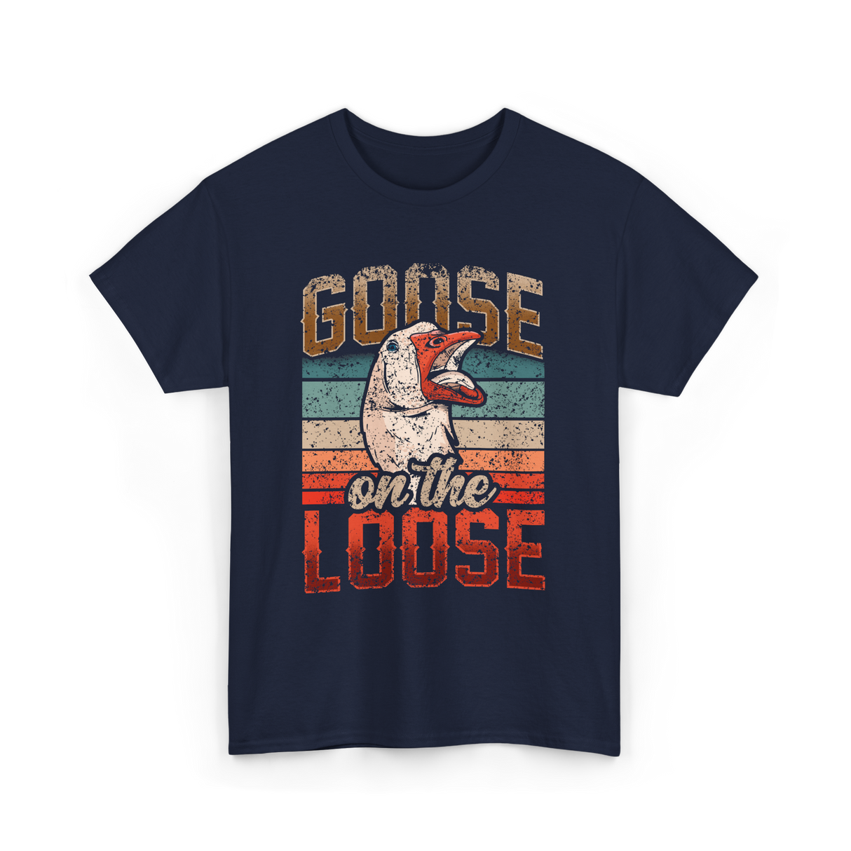 Goose on the Loose Goose Lover T-Shirt - Navy