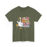 Goose on the Loose T-Shirt - Military Green