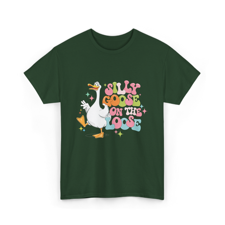 Goose on the Loose T-Shirt - Forest Green