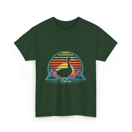 Goose Retro Vintage Animal Lover T-Shirt - Forest Green