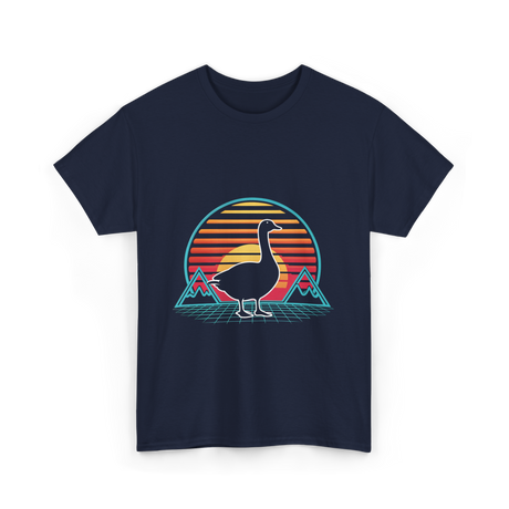 Goose Retro Vintage Animal Lover T-Shirt - Navy