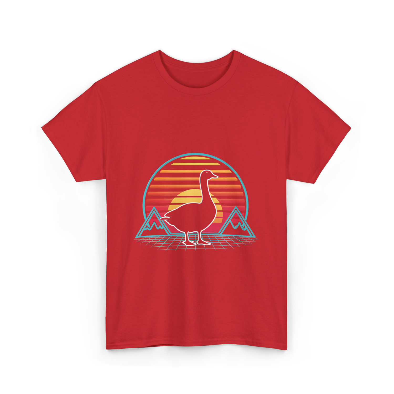 Goose Retro Vintage Animal Lover T-Shirt - Red