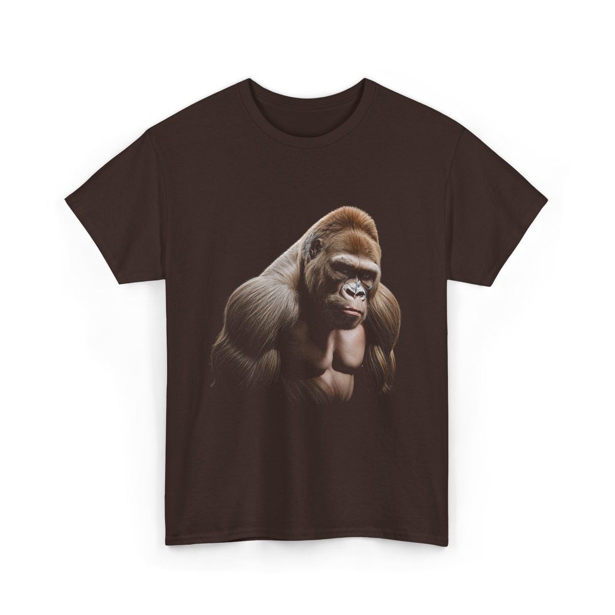 Gorilla Wildlife Preservation Animals T-Shirt - Dark Chocolate