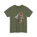 Gorilla Wildlife Preservation Animals T-Shirt - Military Green