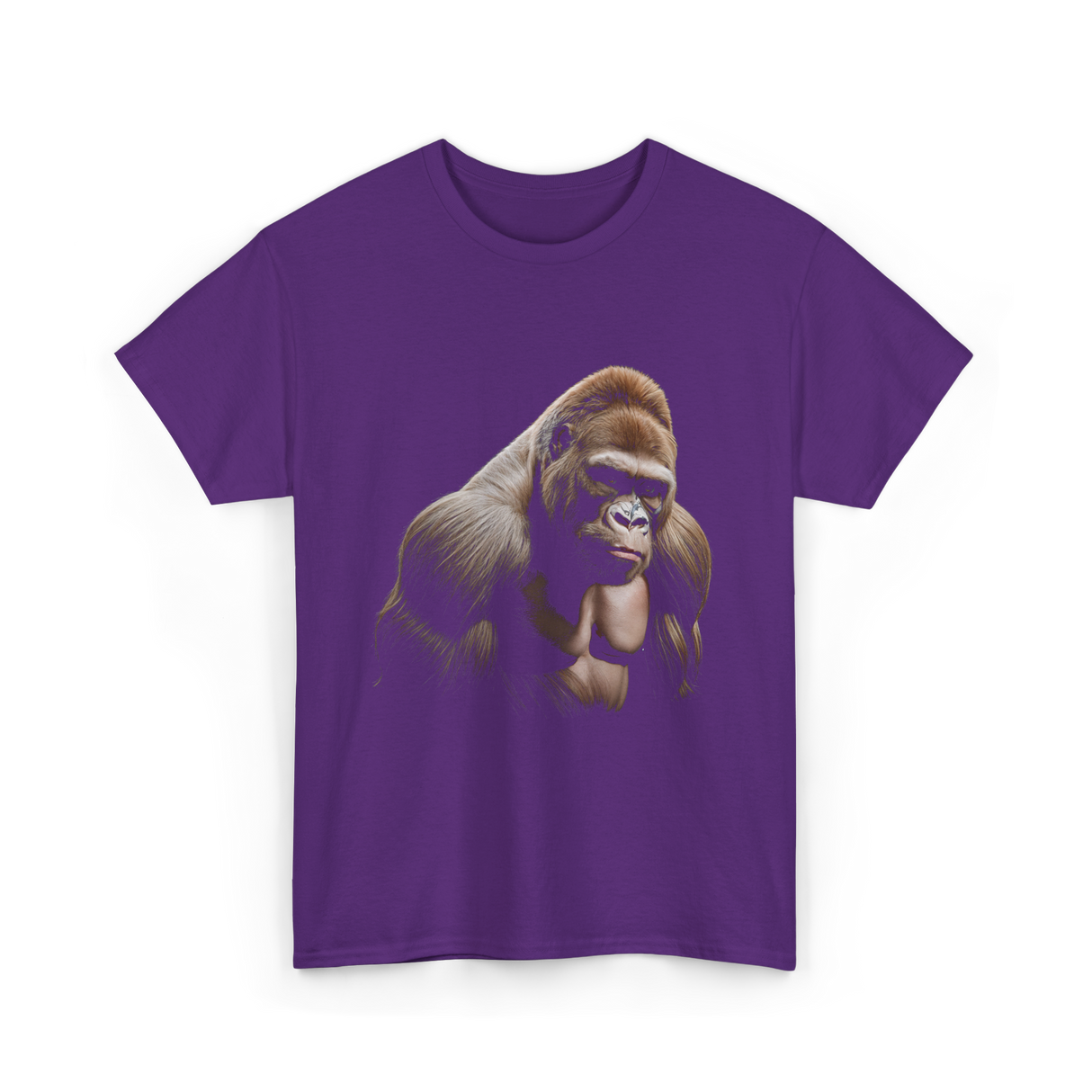 Gorilla Wildlife Preservation Animals T-Shirt - Purple