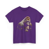 Gorilla Wildlife Preservation Animals T-Shirt - Purple