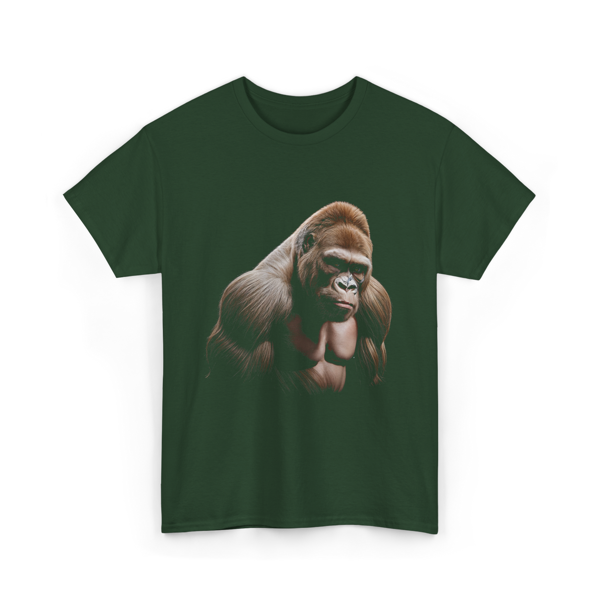 Gorilla Wildlife Preservation Animals T-Shirt - Forest Green