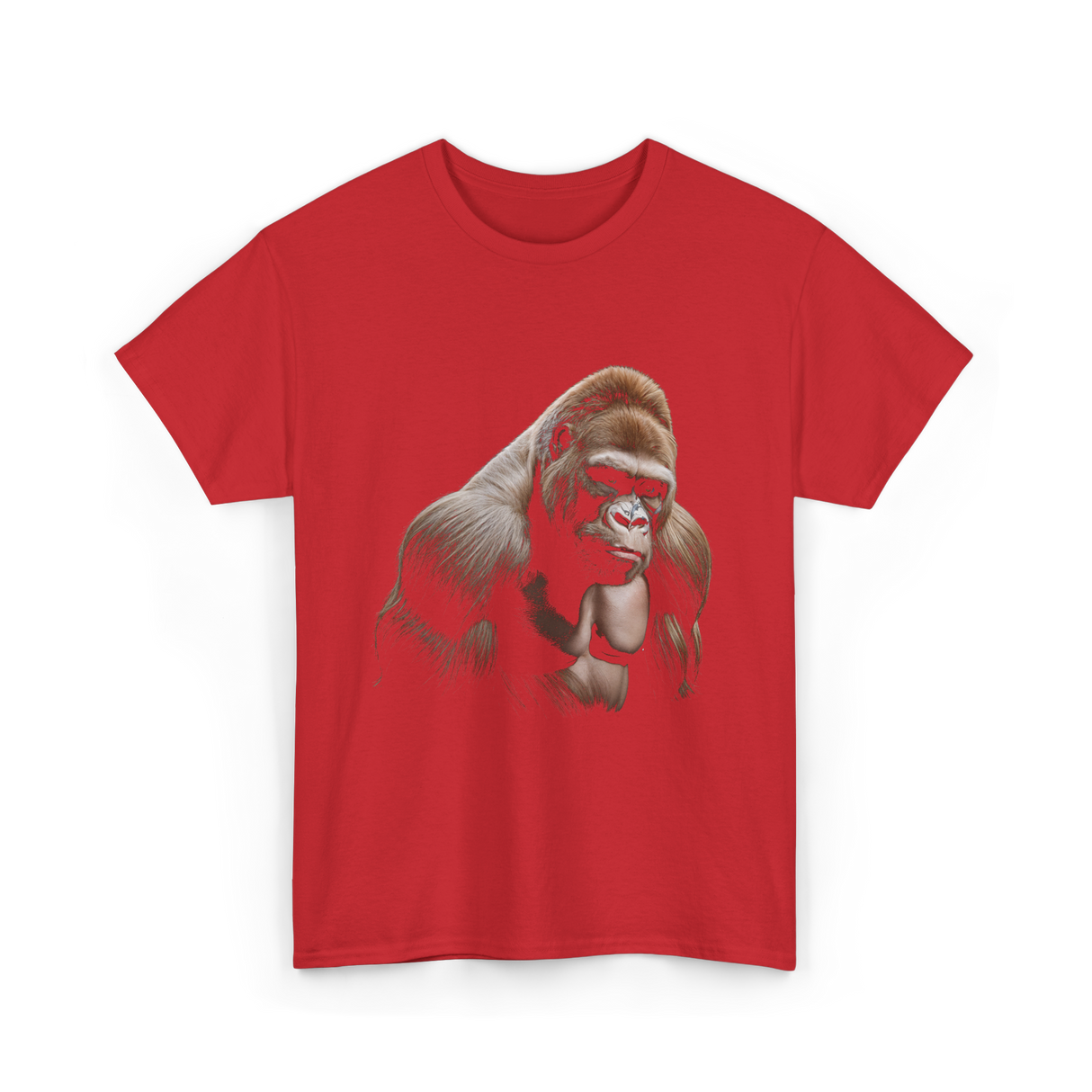 Gorilla Wildlife Preservation Animals T-Shirt - Red