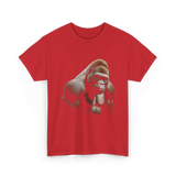 Gorilla Wildlife Preservation Animals T-Shirt - Red