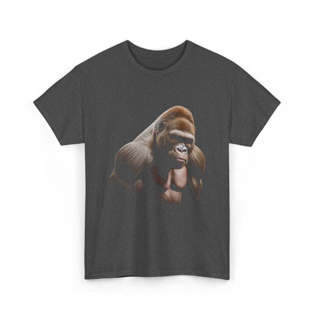 Gorilla Wildlife Preservation Animals T-Shirt - Dark Heather