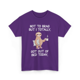 Got Out Of Bed Sloth T-Shirt - Purple