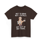 Got Out Of Bed Sloth T-Shirt - Dark Chocolate