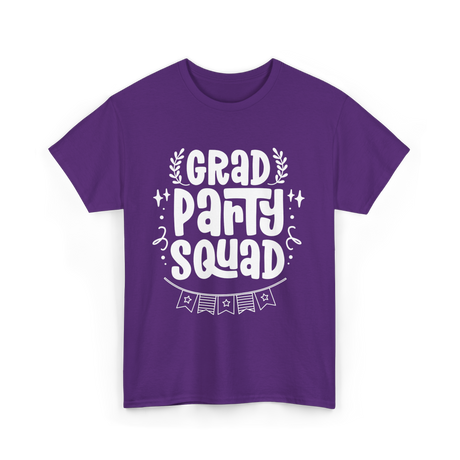 Grad Party Squad Graduation Celebration T-Shirt - Purple