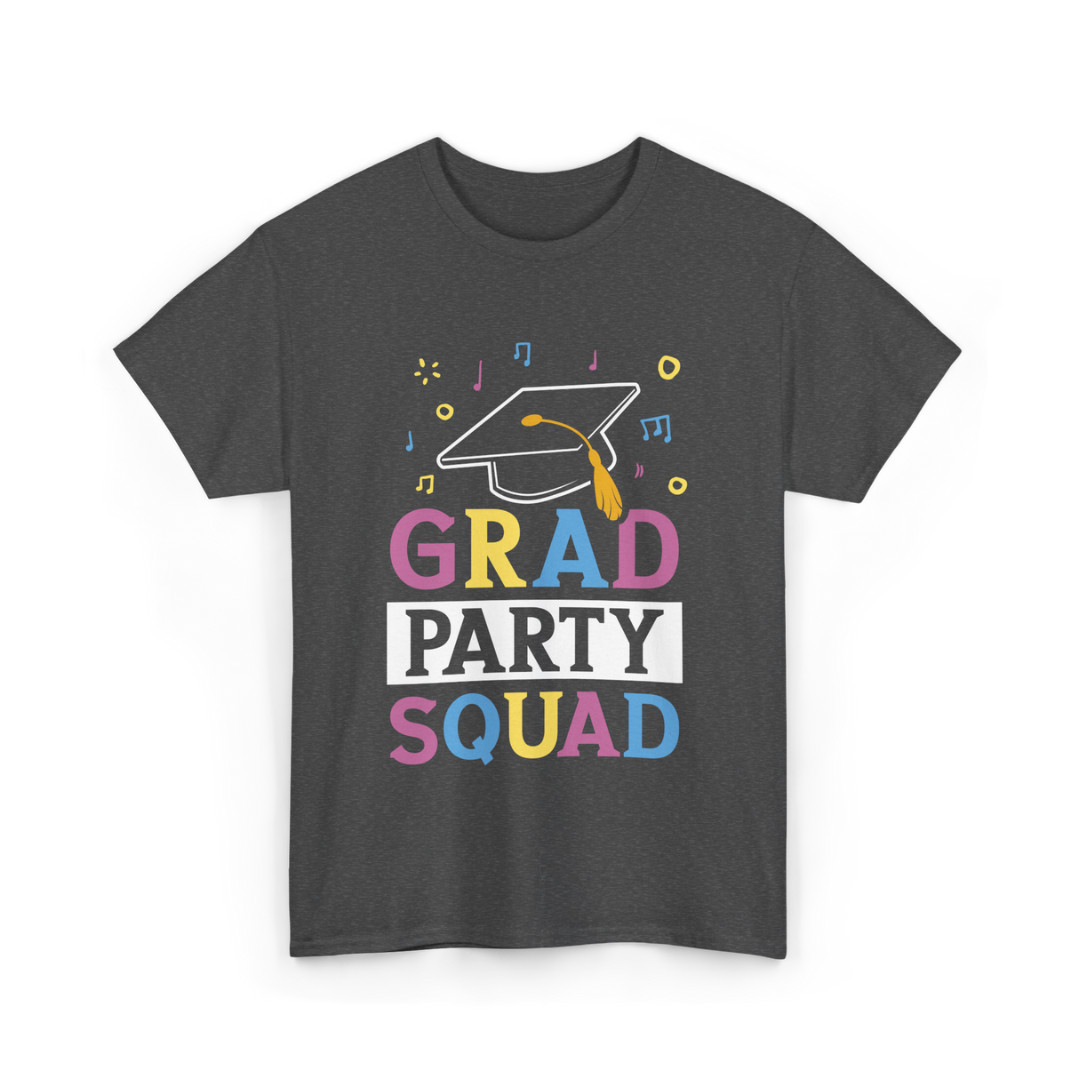 Grad Party Squad Graduation Celebration T-Shirt - Dark Heather