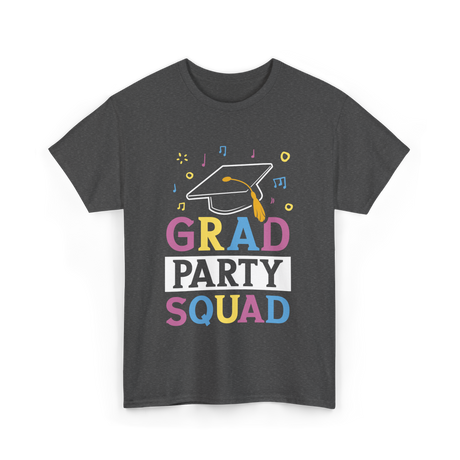 Grad Party Squad Graduation Celebration T-Shirt - Dark Heather