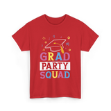 Grad Party Squad Graduation Celebration T-Shirt - Red