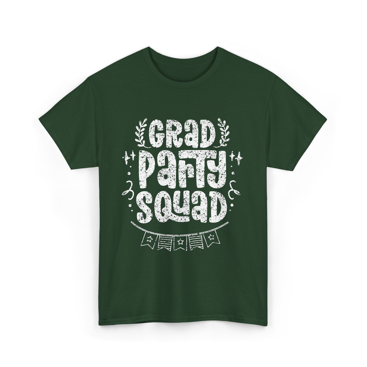 Grad Party Squad Graduation Celebration T-Shirt - Forest Green