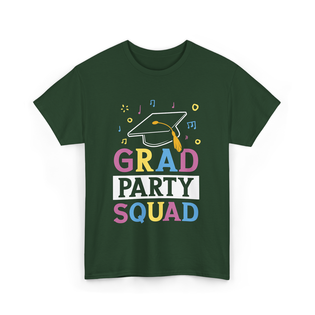 Grad Party Squad Graduation Celebration T-Shirt - Forest Green