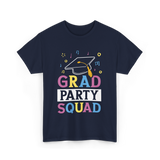 Grad Party Squad Graduation Celebration T-Shirt - Navy