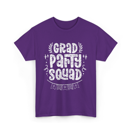 Grad Party Squad Graduation Celebration T-Shirt - Purple