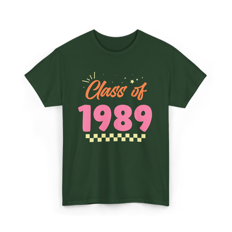 Graduation Class 1989 Reunion T-Shirt - Forest Green