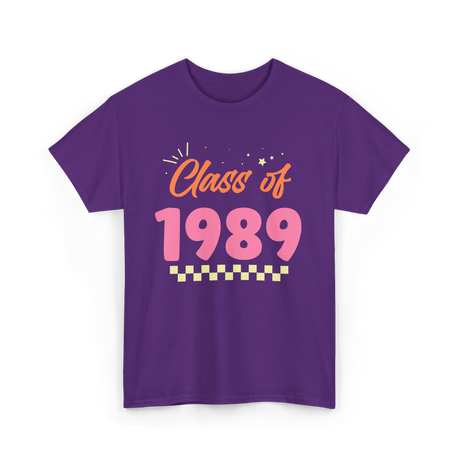 Graduation Class 1989 Reunion T-Shirt - Purple