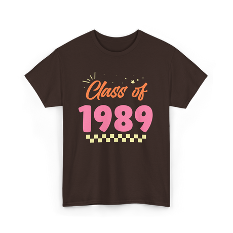 Graduation Class 1989 Reunion T-Shirt - Dark Chocolate