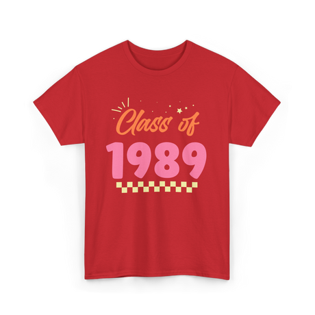 Graduation Class 1989 Reunion T-Shirt - Red