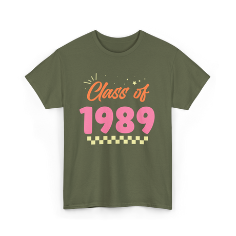 Graduation Class 1989 Reunion T-Shirt - Military Green