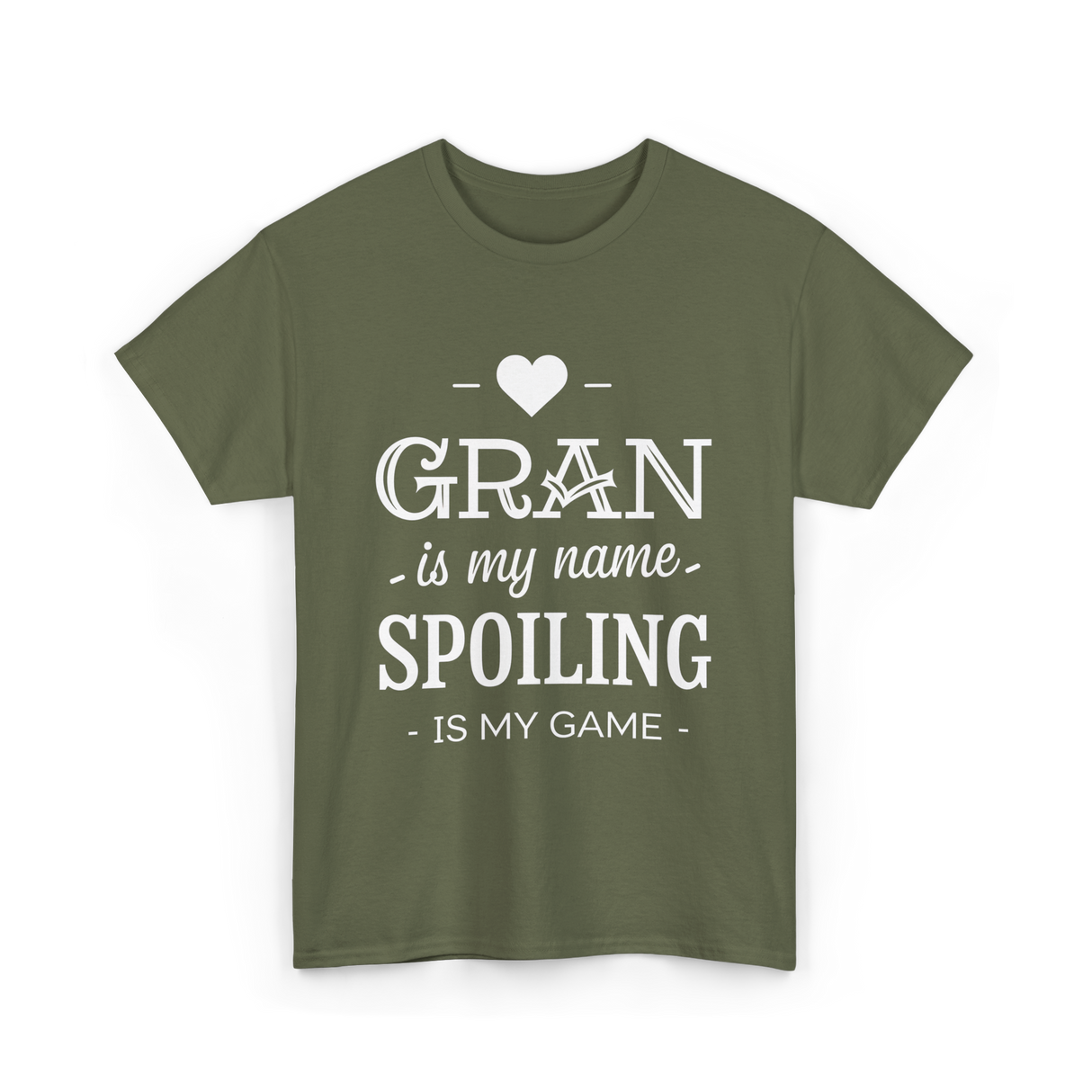 Gran is my name spoiling game T-Shirt - Military Green