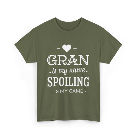 Gran is my name spoiling game T-Shirt - Military Green