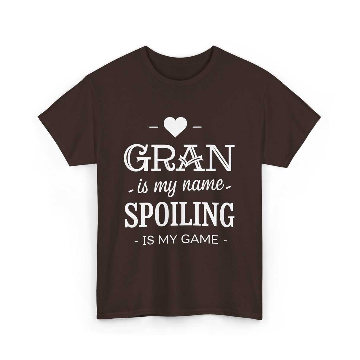 Gran is my name spoiling game T-Shirt - Dark Chocolate