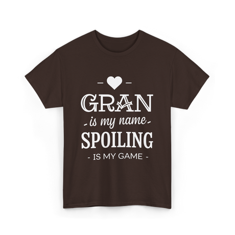 Gran is my name spoiling game T-Shirt - Dark Chocolate