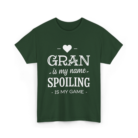 Gran is my name spoiling game T-Shirt - Forest Green