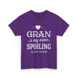 Gran is my name spoiling game T-Shirt - Purple