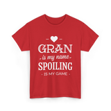 Gran is my name spoiling game T-Shirt - Red