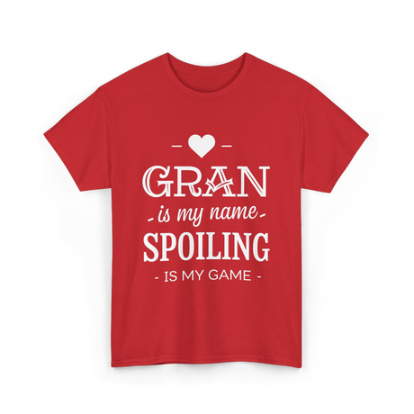 Gran is my name spoiling game T-Shirt - Red