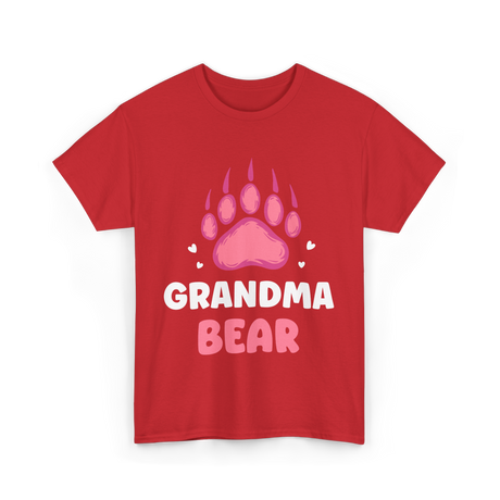 Grandma Bear Animal Lover T-Shirt - Red