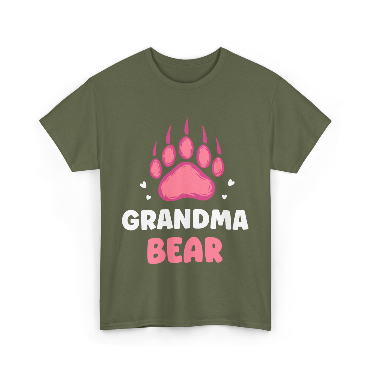 Grandma Bear Animal Lover T-Shirt - Military Green