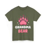 Grandma Bear Animal Lover T-Shirt - Military Green