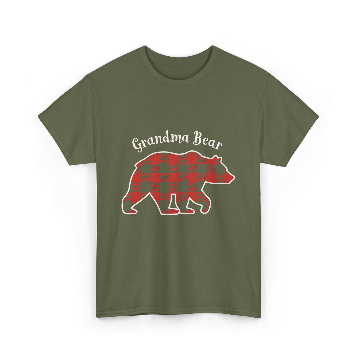 Grandma Bear T-Shirt - Military Green