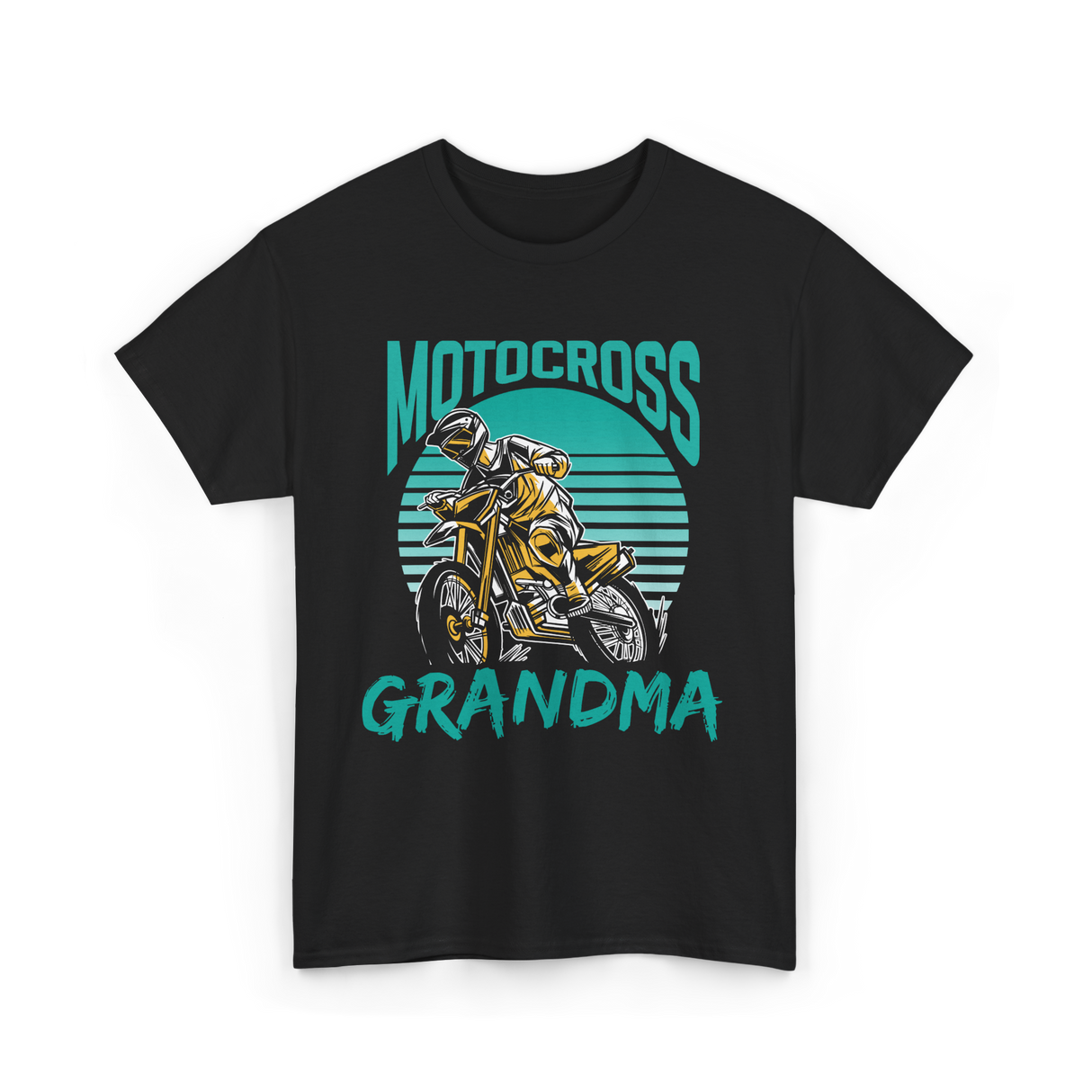 Grandma Biker Motocross Riding T-Shirt - Black