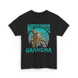 Grandma Biker Motocross Riding T-Shirt - Black