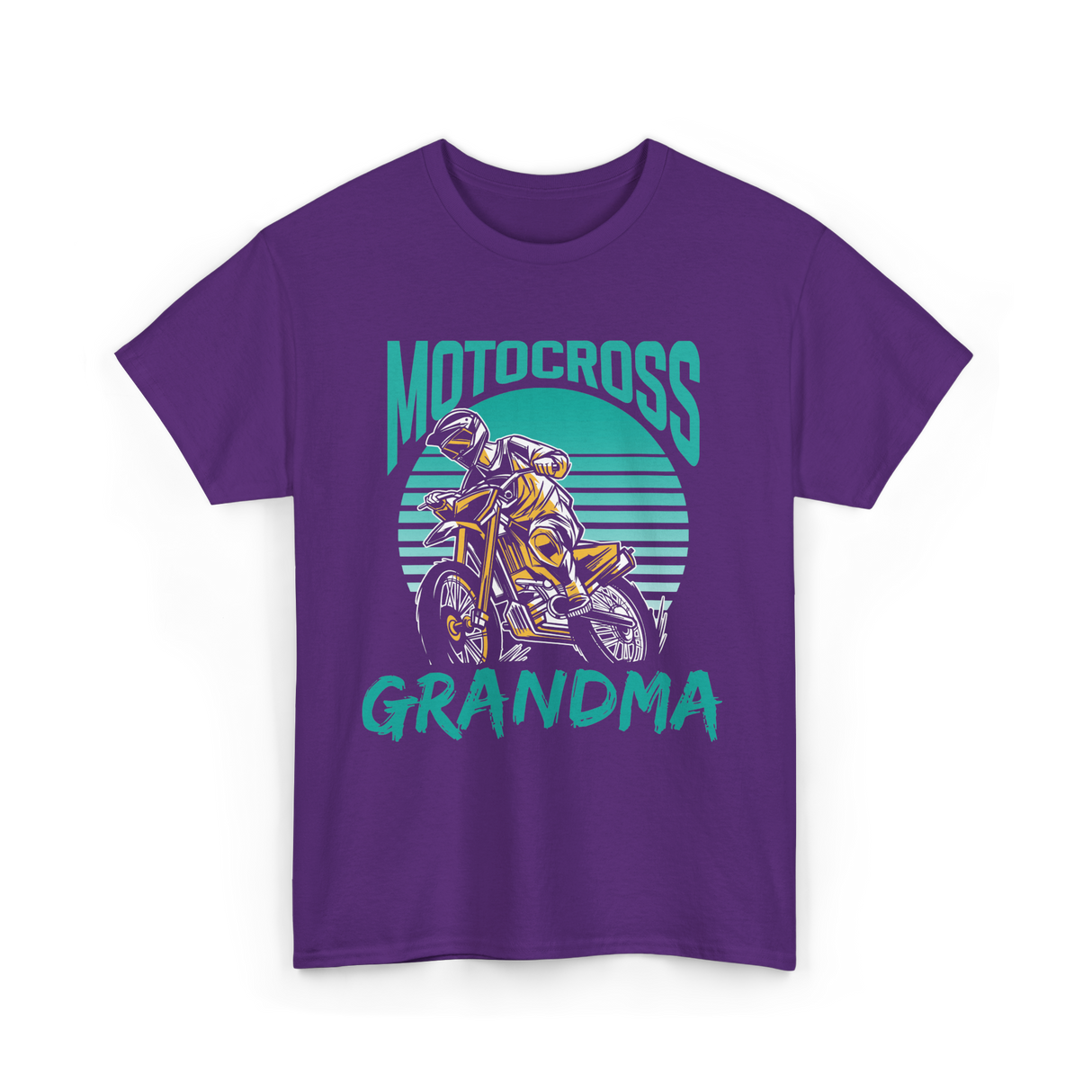 Grandma Biker Motocross Riding T-Shirt - Purple