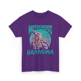 Grandma Biker Motocross Riding T-Shirt - Purple