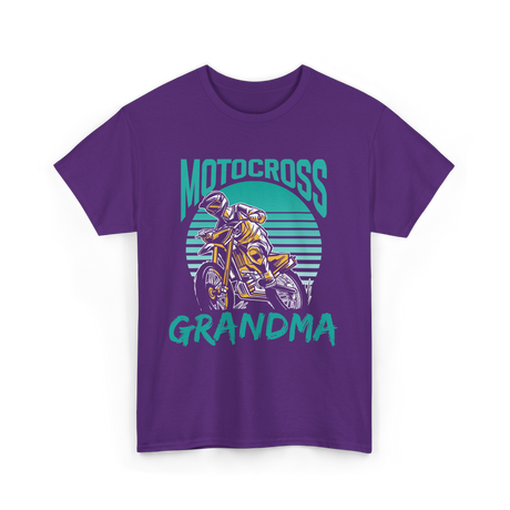 Grandma Biker Motocross Riding T-Shirt - Purple