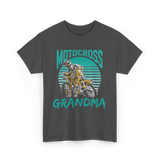 Grandma Biker Motocross Riding T-Shirt - Dark Heather